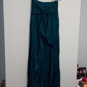 Brand New Express Deep Teal Maxi Skirt